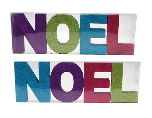 Christmas NOEL glitter letters assorted decorative