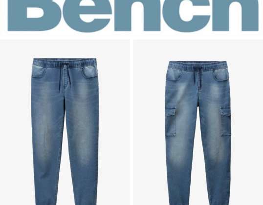 010025 men's jogger jeans from Bench. Sizes: 44, 48, 52, 56, S-XL