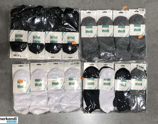 BAUMWOLLSOCKEN FÜR HERREN GRÖSSE 40-46, PACKUNGEN MIT 12 PAAREN