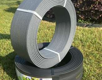 Lawn Edge 100% HDPE, Grey Colour, 25 lm Length, 140 mm Height, 8 mm Thickness, CODE PROMO: LG-VULCANO140X10GR