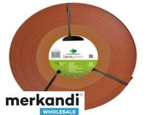 Plænekant af polyethylen med høj densitet (HDPE) i terracotta, 25 lm længde, 140 mm højde