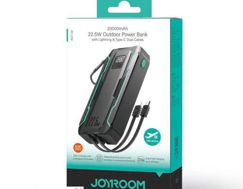 Joyroom Power Bank ar digitālo displeju C U PD 22.5W 20000 mAh asprātība