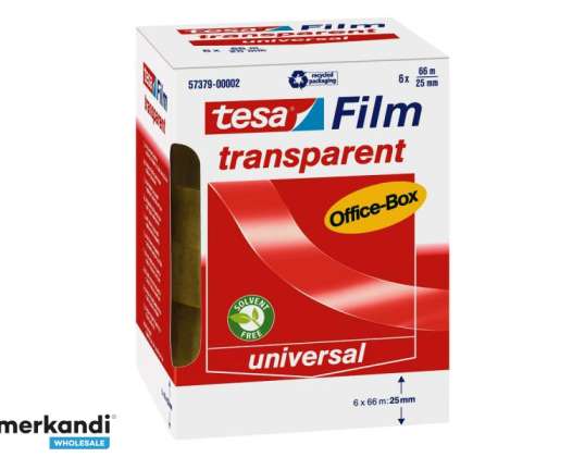 Tesa Film Transparent pour distributeur de table 6 pcs. 66m x 25mm 57379