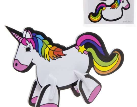 3D puzzle unicorn 9.5 cm foam