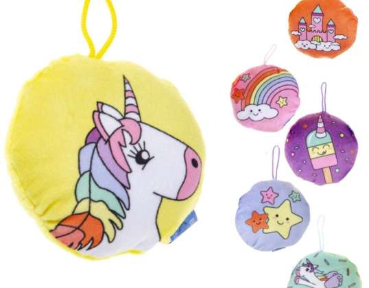 Pendant plush unicorn 10 cm 6 assorted 6 different colors