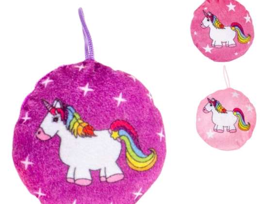 Pendant plush unicorn 9.5 cm 3 assorted 3 different colors