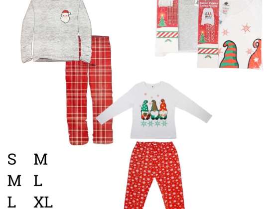 Christmas pyjamas for men and women 2-piece assorted 2 models and 4 different sizes