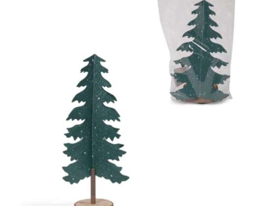 SENZA Christmas tree paper green, brown and blue 32 cm