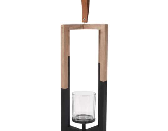 SENZA candle holder black/natural 40 cm