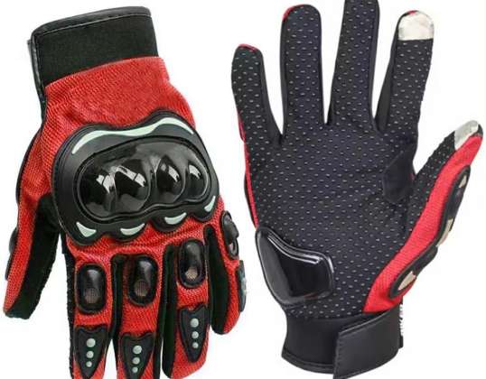 AG222C MOTORCYCLE GLOVES PINK L RED