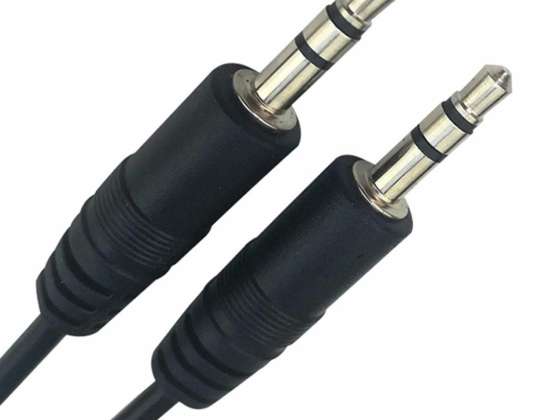 AK293A AUDIO JACK KABEL 3.5MM 1M ČRNA