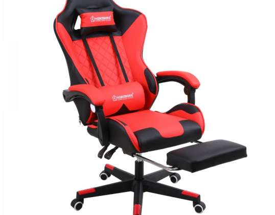 Chaise de bureau ou de jeu ergonomique Herzberg Rouge