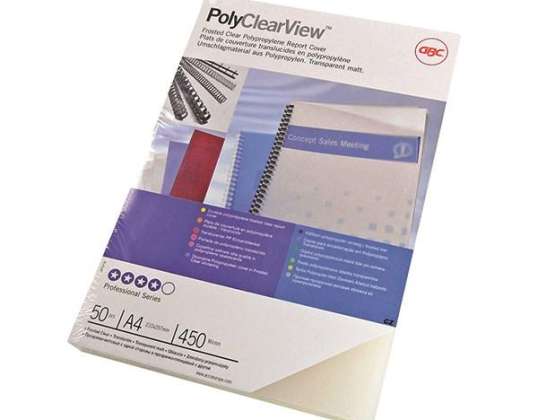 GBC CF100POLYCLEAR 350MIC CLR/MAT