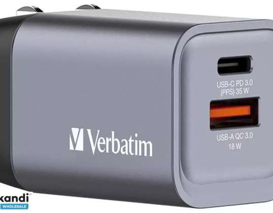 Verbatim GAN CHARGER 2 PORTOS 35W