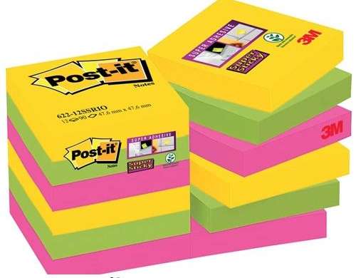 Post it CF12BLOC POST IT SUPSTI622 12SS RIO