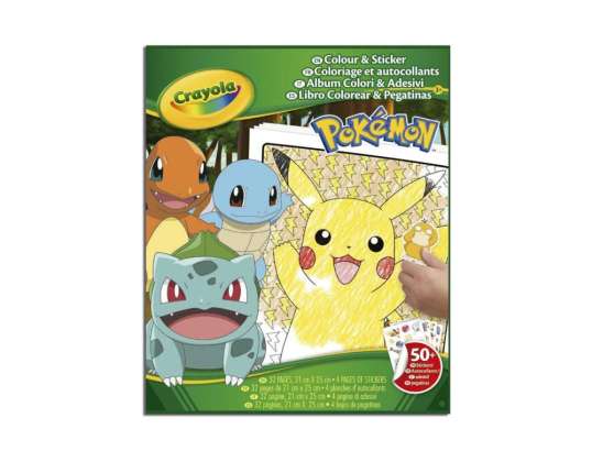 Crayola POKÉMON PVP RENK VE ÇIKARTMA ALBÜMÜ