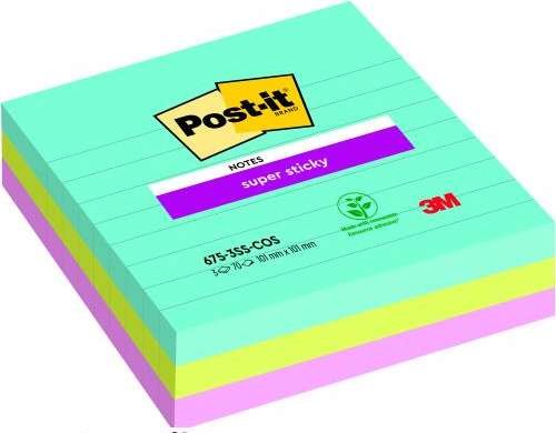 Post it CF3 SK RIGH 101X101MM 3X70FF COSMIC