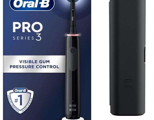 Oral-B Pro 3 - 3500 - Sort elektrisk tandbørste