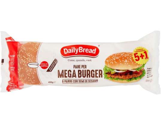 DAILYBREAD MEGA BURGER 5 1 XXL CON SÉSAMO GR.450 FOOD1293