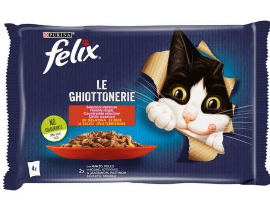 FELIX DELIKATESSE RIND &amp; HUHN GR.100X4 LEBENSMITTELBESCHREIBUNG 3429