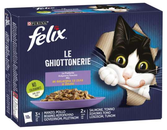 FELIX GR.100X10 FAVORITEN RIND/HUHN/LACHS/THUNFISCH LEBENSMITTEL BESCHREIBUNG 3435