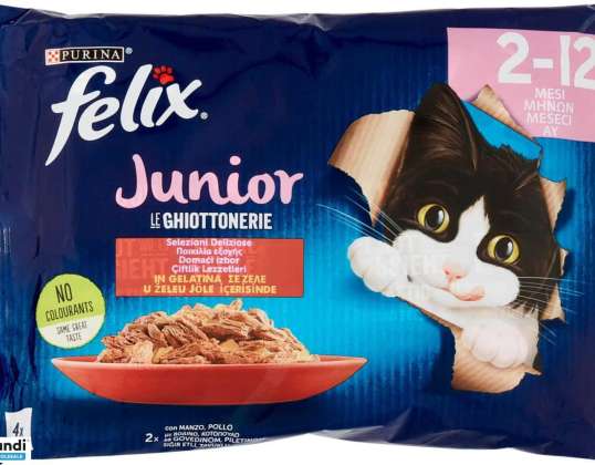 FELIX DELICATO JUNIOR GR.85X4 RIND-/HÜHNERFLEISCH LEBENSMITTELBESCHREIBUNG 3448
