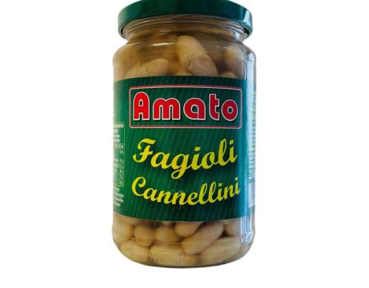 AMATO CANNELLINI BOHNEN GLASVASE GR.360 LEBENSMITTELBESCHREIBUNG 1871