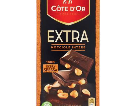 COTE D'OR EKSTRA MØRK HASSELNØTT GR.180 MATBESKRIVELSE 42
