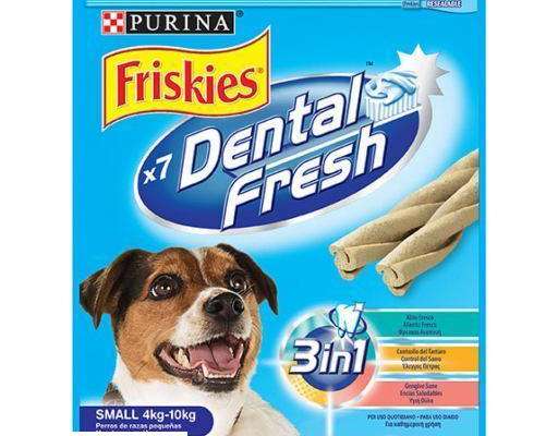FRISKIES DENTAL FRESH SMALL MINT GESCHMACK GR.100 LEBENSMITTEL BESCHREIBUNG 3424