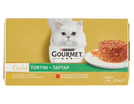 GOURMET GOLD KANA/PORKKANAPIHVIT NAUDANLIHA/TOMAATTI. G.85X4 ELINTARVIKKEEN KUVAUS 3588