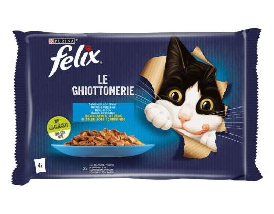 FELIX DELICACY SALMON &amp;; TUNA GR.85X4 MAISTO APRAŠYMAS 3430