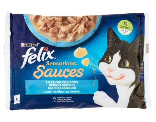 FELIX SENSATIONS LACHS/SARDINEN IN SOSSE GR.85X4 LEBENSMITTELBESCHREIBUNG 3413