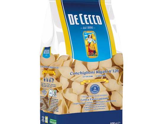 DE CECCO SPEZIALITÄT CONCHIGLIONI RIG. GR.500 N.126 LEBENSMITTEL BESCHREIBUNG 2992