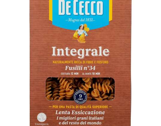 DE CECCO VOLLKORN FUSILLI G.500 N.34 LEBENSMITTELBESCHREIBUNG 3103