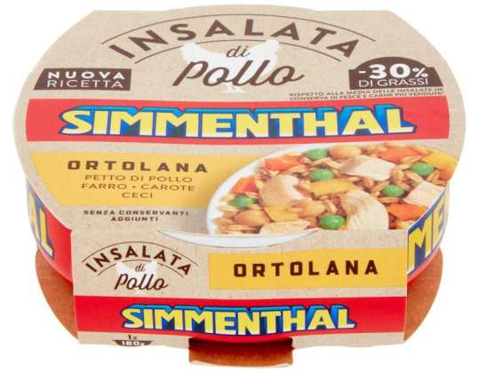 SIMMENTHAL ORTOLANA SALADE DE POULET GR.160 DESCRIPTION DE L’ALIMENT 2141