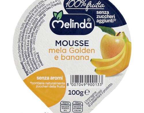 MELINDA APPLE AND BANANA MOUSSE GR.100 FOOD DESCRIPTION 2064