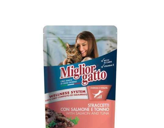 BEST CAT POUCH STRACCETTI SALM./TUNA GR.100 LEBENSMITTELBESCHREIBUNG 3311