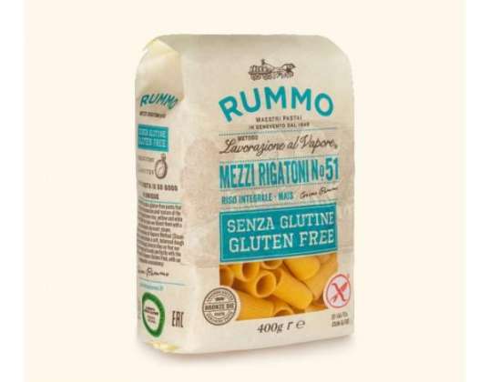 RUMMO GLUTENFREIE MEZZI RIGATONI GR.400 N.51 BRONZE GEZEICHNET LEBENSMITTEL BESCHREIBUNG 2913