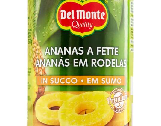 DEL MONTE ANANAS GR.560 NATÜRLICHE SCHEIBEN LEBENSMITTELBESCHREIBUNG 1624