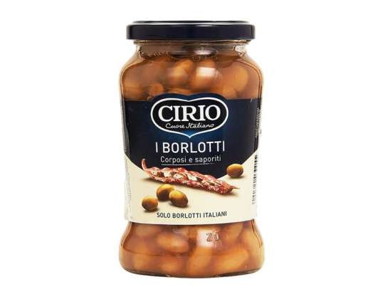 CIRIO FAGIOLI BORLOTTI GLASVASE GR.370 LEBENSMITTELBESCHREIBUNG 1858