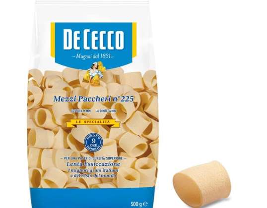 DE CECCO SPEZIALITÄT MEZZI PACCHERI N.225 GR.500 LEBENSMITTELBESCHREIBUNG 3010