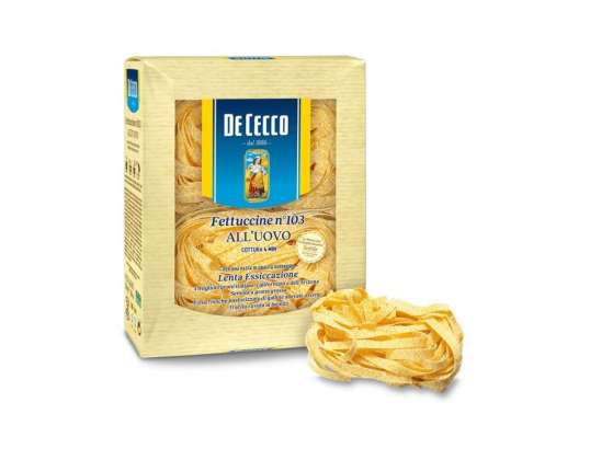 DE CECCO FETTUCCINE EGG GR.250 N.103 TOIDU KIRJELDUS 2604