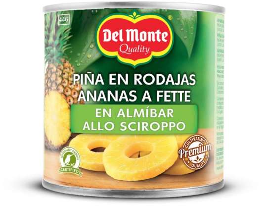 DEL MONTE ANANAS GR.432 SIRUP IN SCHEIBEN LEBENSMITTELBESCHREIBUNG 1625