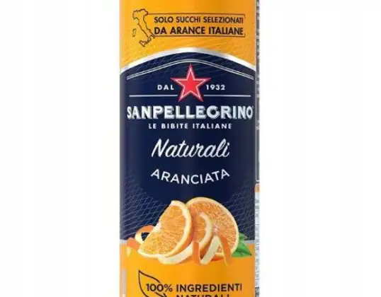 SANPELLEGRINO CL.33 STANDAARD ORANJE FRISDRANK BLIKJE VOEDSELBESCHRIJVING 4878