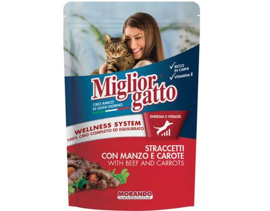 BEST CAT POUCH RINDFLEISCH/KAROTTE STREIFEN GR.100 LEBENSMITTELBESCHREIBUNG 3308