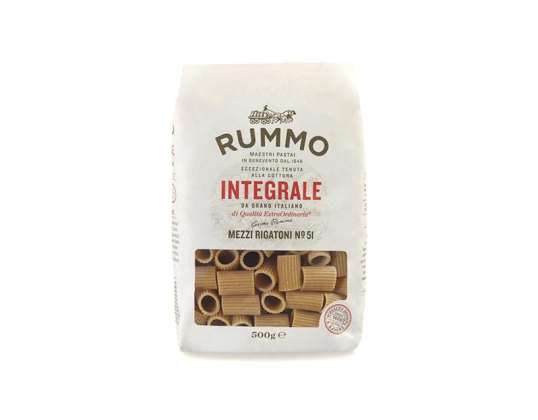 RUMMO VOLLKORN BIO MEZZI RIGATONI N°51 GR.500 LEBENSMITTELBESCHREIBUNG 3131