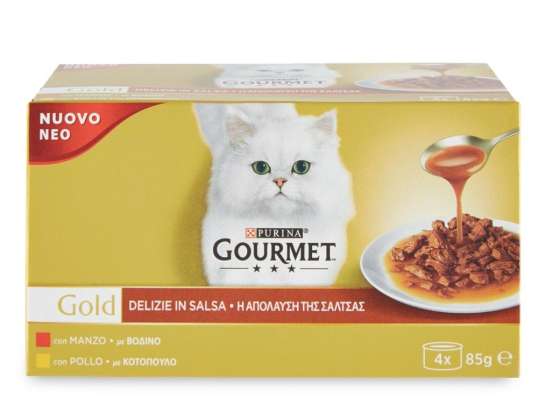 GOURMET GOLD HÜHNCHEN- UND RINDFLEISCHKÖSTLICHKEITEN GR.85X4 LEBENSMITTELBESCHREIBUNG 3517