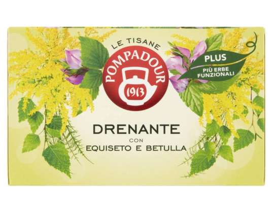POMPADOUR TISANE DRAINANTE PRÊLE ET BOULEAU 18 FILTRES