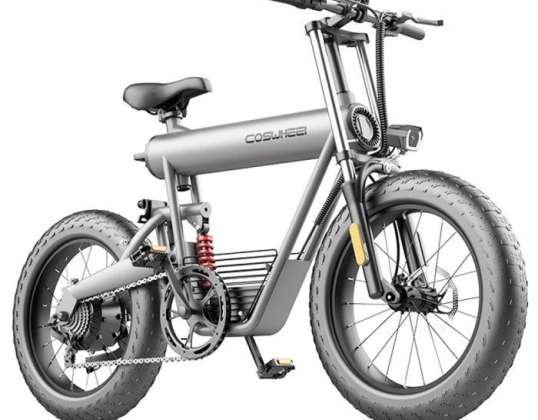 Elektrikli bisiklet gri Coswheel T20 + 500W 20Ah 48V 45km / s menzil 50-70km