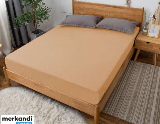 ELASTICKÉ PROSTĚRADLO SILNÝ ŽERZEJ S GUMIČKOU 80x160 BAVLNA SVĚTLE BÉŽOVÁ